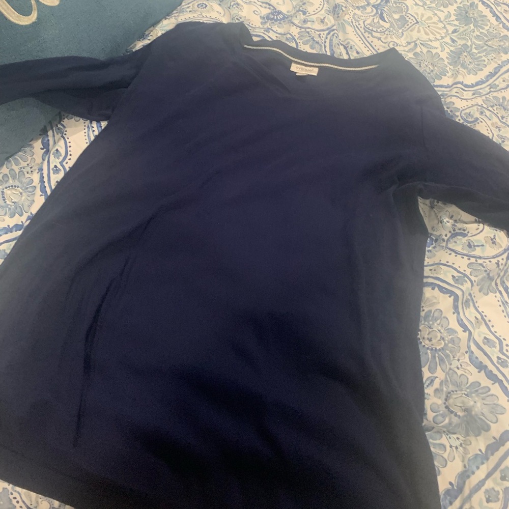 Avenue solid dark blue shirt